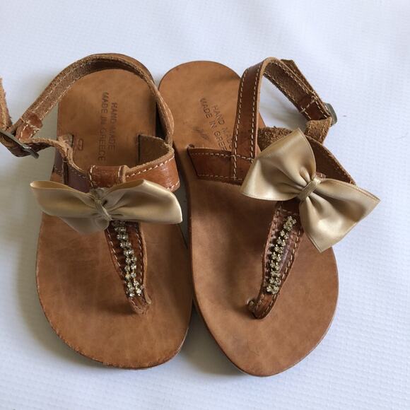Grecian Handmade Leather Bow Sandals - Picture 4 of 9